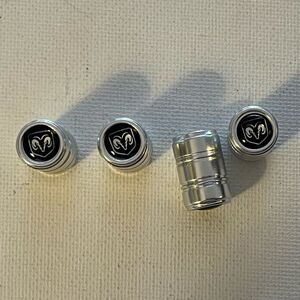 Dodge Logo Valve Stem Caps in Silver set of 4 NWT